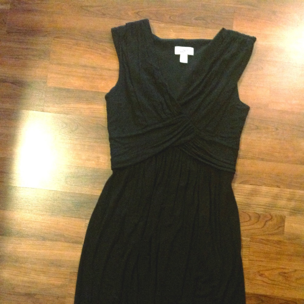 Ann Taylor Loft Black sleeveless jersey dress